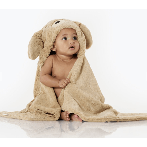 Faux-Fur Animal Baby Hooded Towels