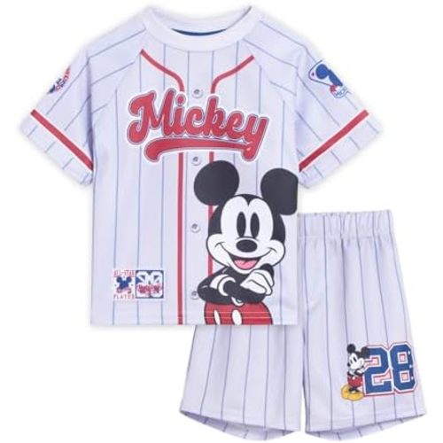 Disney Conjunto de camiseta y pantalones cortos de malla, tallas de bebé a niño grande (12 meses - 10-12)