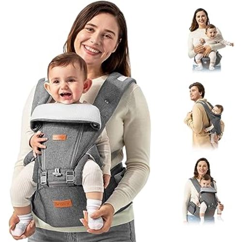 Baby Carrier with Hip Seat Newborn to Toddler besrey, Infant Carrier, Kangaroo Carrier, Baby Body Holder with Back Support, Front Facing Chest Carriers for Men,Backpack Carrier Plus Size Mom Dad
