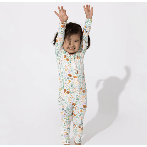 Summer Floral Bamboo Convertible Footie | 3-6 M