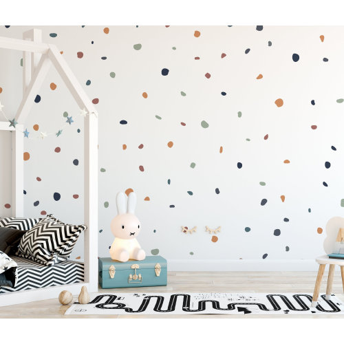 Boho Chic Irregular Polka Dot Nursery Wall Stickers For Kids Bedrooms Children Decals