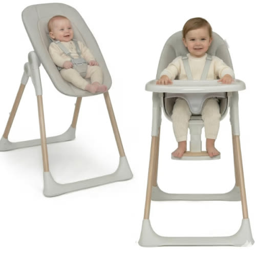 Delta Children Duet 2-in-1 High Chair and Newborn Seat - Taupe