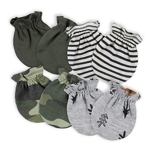 Gerber® 4-Pack Bear No-Scratch Mittens in Green