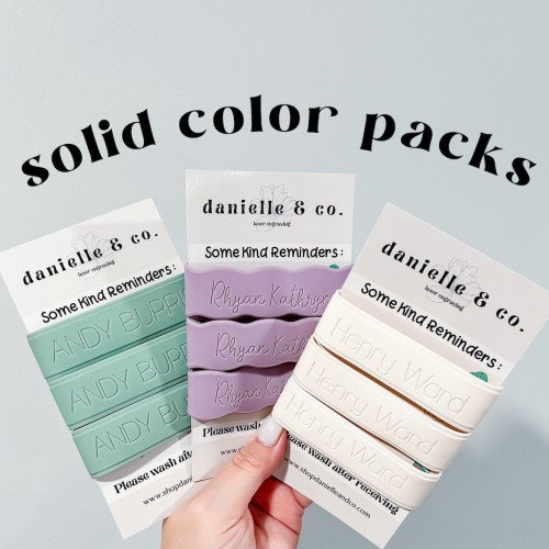 Solid Silicone Bottle Labels 3 Pack , Baby Bottle Label, Sippy Cup Label, Personalized Labels, Daycare Labels, Back to School, Camp Labels