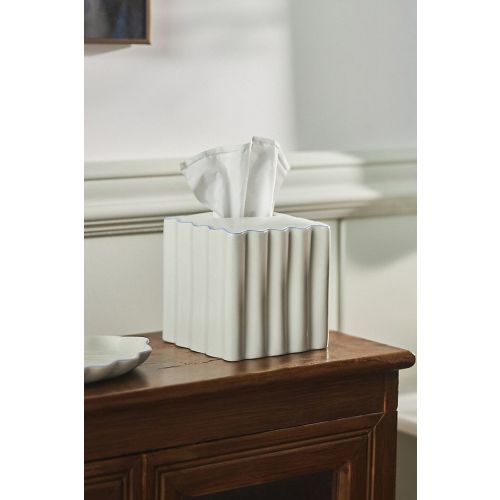 Le Marais Scalloped Blue Tissue Box