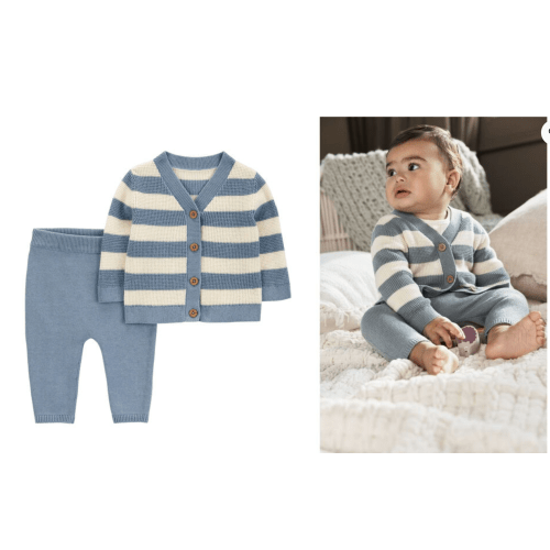 Baby 2-Piece  Striped Cardigan & Jogger Set