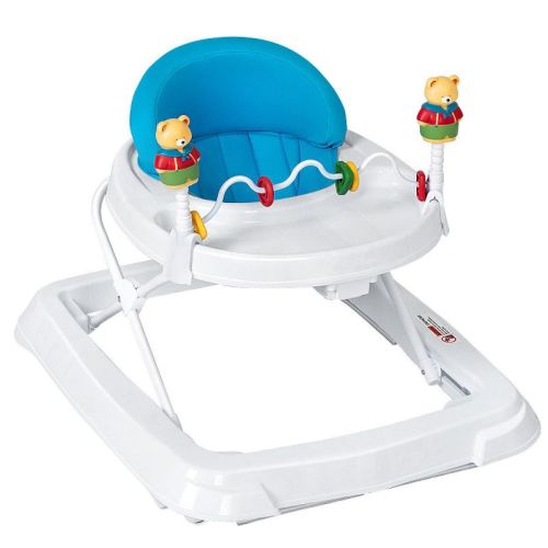 Infans Foldable Baby Walker for Boys and Girls, 2 in 1 Toddler Walker Seated or Walk-Behind