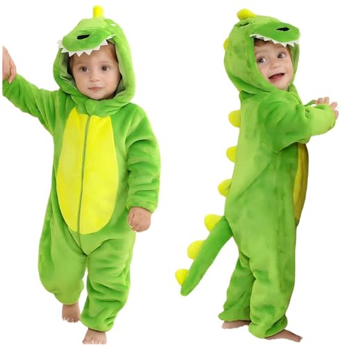 NXLGYDZ Unisex Baby Animal Onesie Flannel Hooded Romper for Infants Toddlers (0-3 Years) Winter Jumpsuit for Boys and Girls