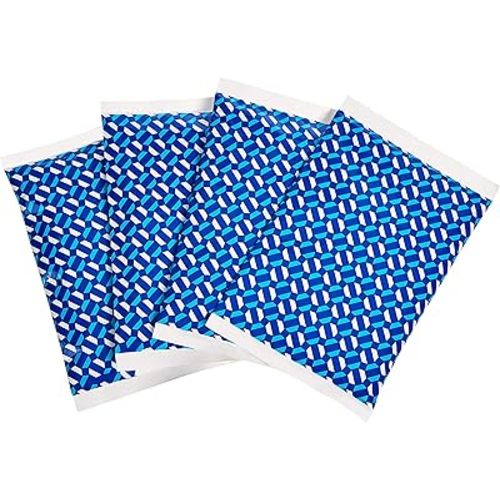 Amazon Basics Reusable Ice Pack, 6.7" X 4.3", Blue, Pack of 4'