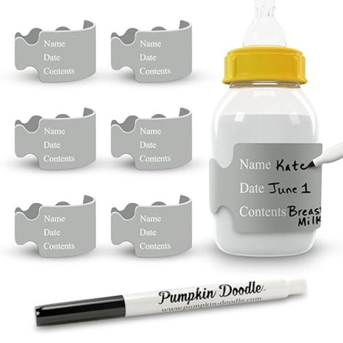 Pumpkin Doodle The Original Write and Reuse Baby Bottle Labels for Daycare