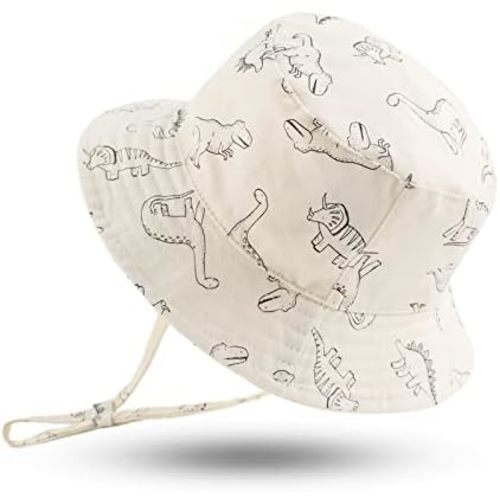 Dinosaur Baby Boys Sun Hat Cotton Toddler Girls Bucket Hats Summer Sun Protect Cap for Kids