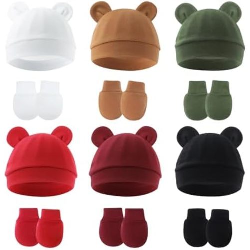 Cute Baby Mittens Newborn, No Scratch Baby Boy Mittens, Baby Girl Hat Gloves for Toddlers, Infant, Newborn