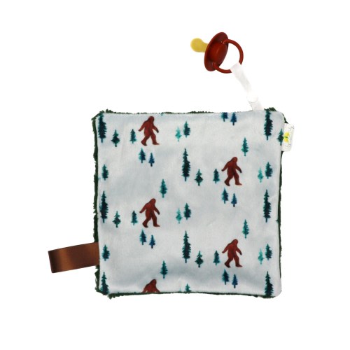 Sasquatch Bigfoot | Binky Minky | Pacifier Keeper | Tag Toy | Pacifier Clip | Baby Shower Gift