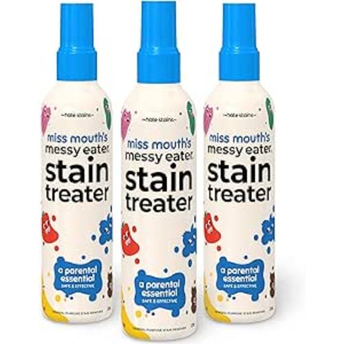 Amazon.com: Miss Mouth's Messy Eater Stain Treater Spray - 4oz 3 Pack Stain Remover - Newborn & Baby Essentials - No Dry Cleaning Food, Grease, Coffee Off Laundry, Underwear, Fabric : Health & Household