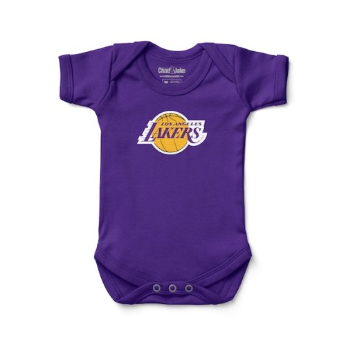 Newborn & Infant Los Angeles Lakers Chad & Jake Purple Primary Logo Bodysuit