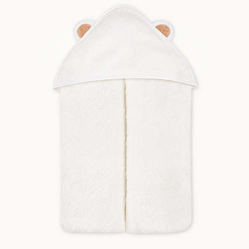 Baby Bath Hooded Towel in White