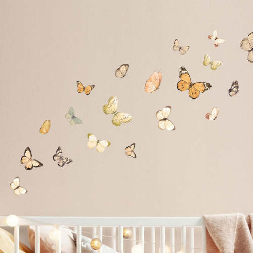 Vintage style Watercolour Butterflies wall stickers, eco-friendly wall decals — Made of Sundays
