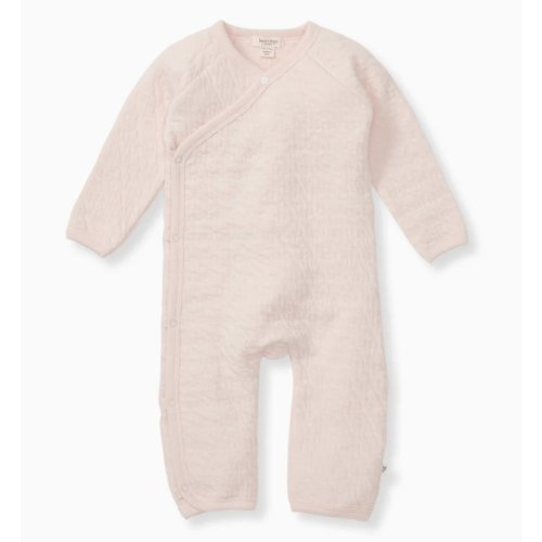 Organic Cotton Quilted Bee Wrap-Front Baby Jumpsuit - Ranunculus – Burt's Bees Baby