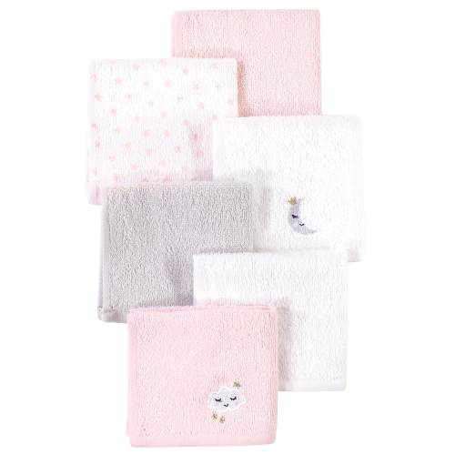 Hudson Baby Infant Girl Super Soft Cotton Washcloths, Pink Cloud, One Size - Pink Cloud - One Size