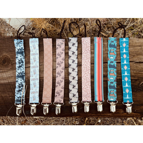 Western Baby Pacifier Clips