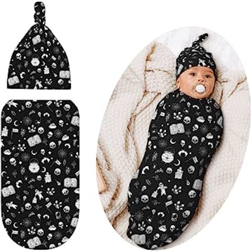Swaddling Blanket for Baby, Soft Sleeping Bag, Sack for Newborn Boys Girls, Unisex Baby Stuff, Goth