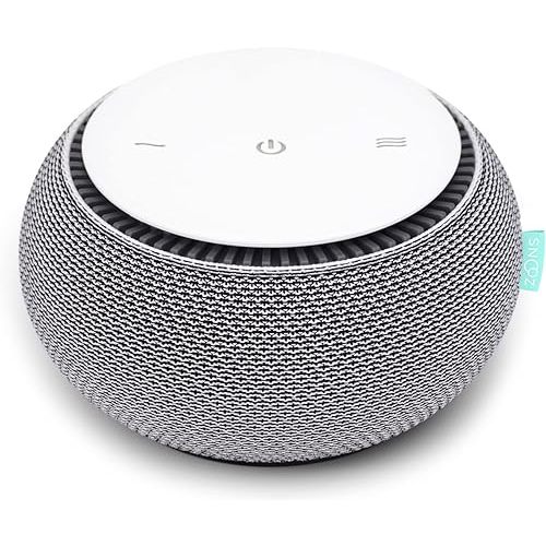SNOOZ Smart White Noise Machine - Real Fan Inside for Non-Looping White Noise Sounds - App-Based Remote Control, Sleep Timer, and Night Light - Cloud