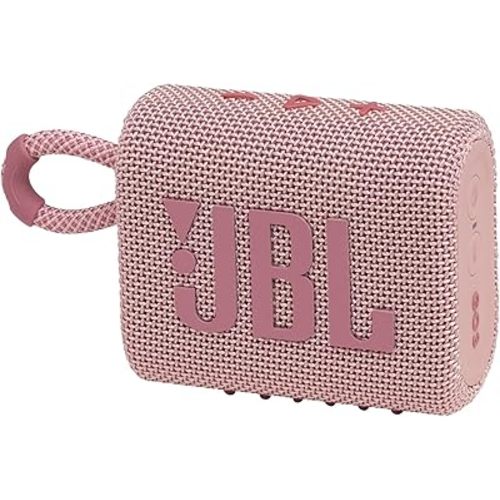 JBL Go 3 - Portable Mini Bluetooth Speaker, big audio and punchy bass, IP67 waterproof and dustproof, 5 hours of playtime, speaker for home, outdoor and travel (Pink)