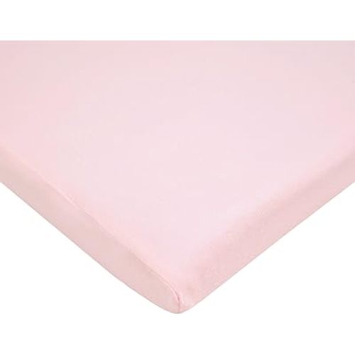 TL Care 100% Cotton Knit Fitted 18" x 36" Cradle/Bassinet Sheet - Compatible with Mika Micky Bassinet, Pink, Soft Breathable, for Girls