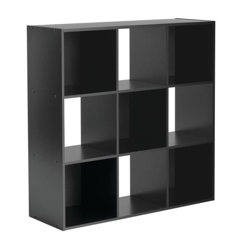 Mainstays 11" 9-Cube Storage Organizer, Black