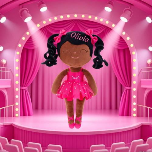 Gloveleya Personalized Dolls,Ballet doll, Custom Baby Doll, Birthday Gifts, First Baby Doll, Plush Doll, Personalized Dolls for Baby Girls