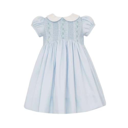 Helen Light Blue Pique Dress w/ Collar