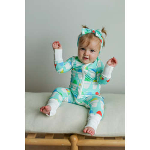 Zipper Baby Pajamas | Super Soft Viscose Bamboo | Snowball Print | Free Shipping >$50 – Southern Slumber