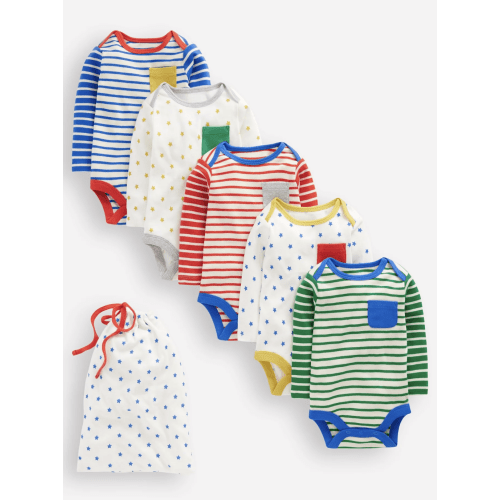Boden — Striped 5 Pack Bodies-Multi Stripes/Stars