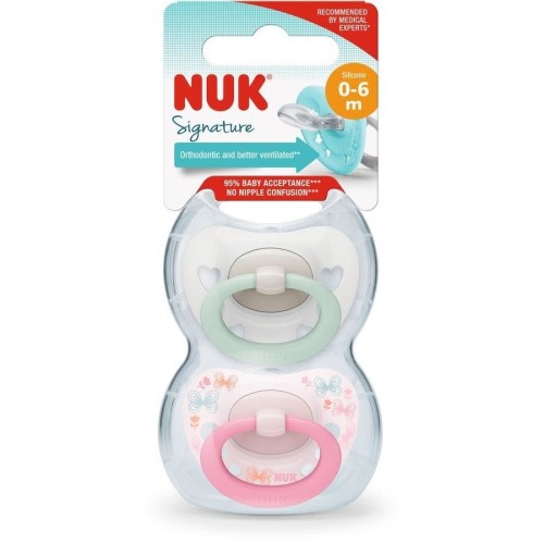 Nuk Signature Soother 0-6 Months 2 Pack