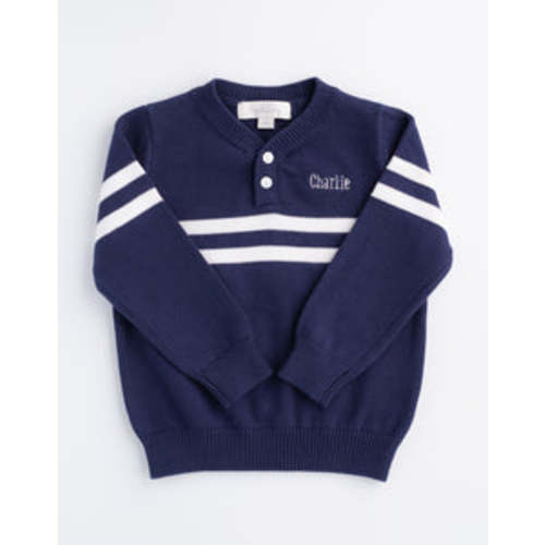 Rugby Pullover Sweater NAVY | Cygnet Living