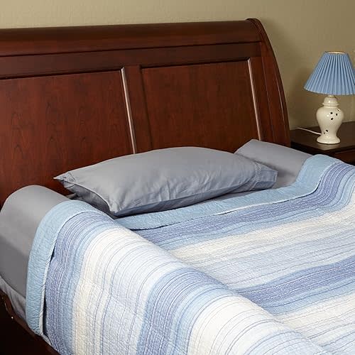 hiccapop [2-Pack] Foam Bed Bumpers for Toddlers, Toddler Bed Rails w/ Water-resistant Cover, Bed Guard Rail for Toddlers for Twin, Queen, King Beds