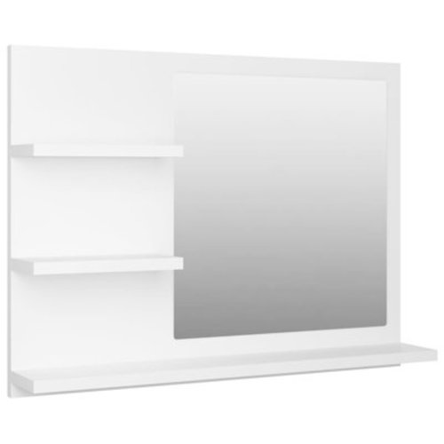 vidaXL Bathroom Mirror Vanity with Shelves for Powder Room Engineered Wood