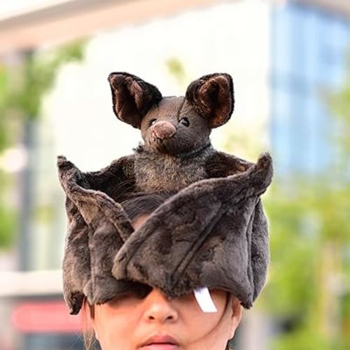 Simulated bat Plush Toy Stuffed Animal Doll with Wings Made of Aluminum Wire That can be Bent Freely as a