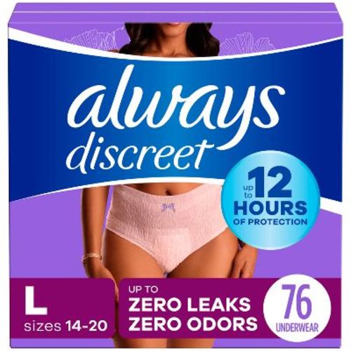Always Discreet Adult Postpartum Incontinence Underwear For Women - Maximum Protection - Large - 28ct