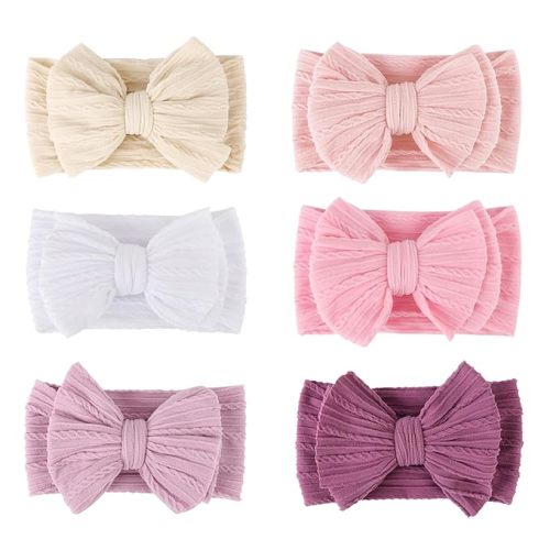 Baby Bows Headbands Nylon Baby Girl Headbands Soft Handmade Hairbands Toddler Hair Accessories for Girls Baby Newborn Infant Kids