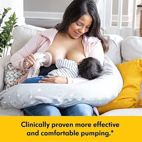 Medela Manual Breast Pump Set - Perfect Pair Bundle, Includes Harmony Manual Breast Pump & Breast Milk Storage Bags, 100 Count, Ready to Use Breastmilk Bags for Breastfeeding - PUMP + BREAST_PUMP,68062