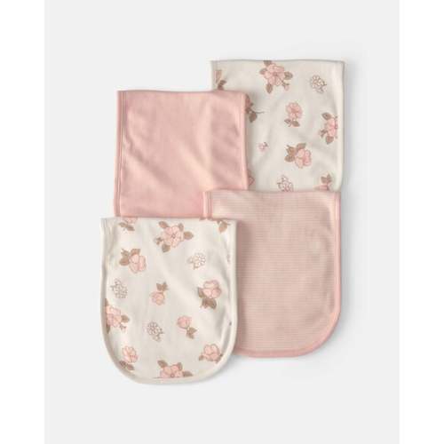 Baby Girl 4-Pack Floral Burp Cloths | Carter's