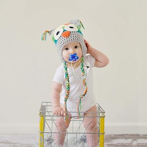 7 Pcs Braided Pacifier Clip, Pacifier Clips for Boys & Baby Girls, Pacifier Holder Clip Binky Clips - Clear