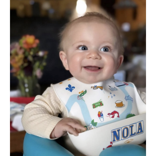 NOLA Map Silicone Bib | Maison Nola