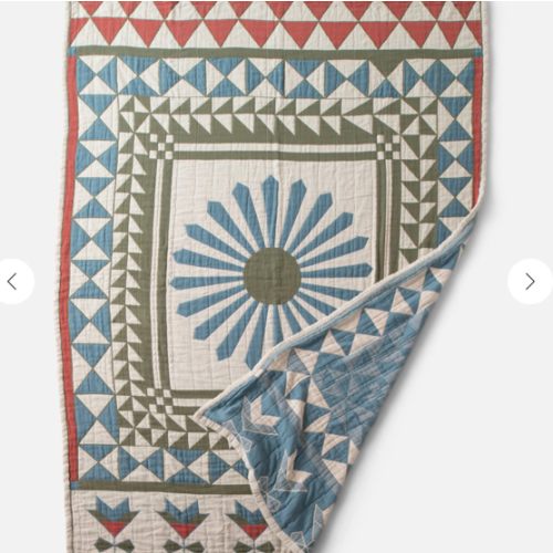Schoolhouse x Rachel Murray Windmill Cotton Quilt- Twin, Tawny