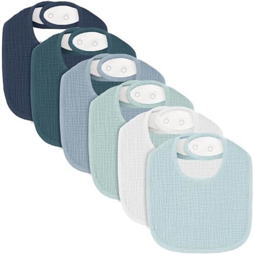 Muslin Baby Bibs for Boys Girls, Soft Cotton Baby Bibs for Drooling and Teething
