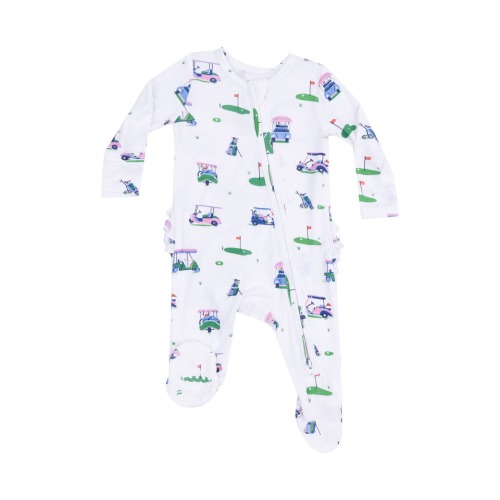 Golf Cart Print Footie, 3-6M