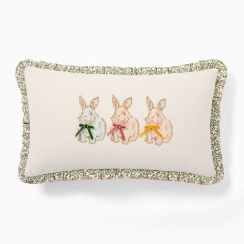 Pink Chicken Bunny Lumbar Pillow