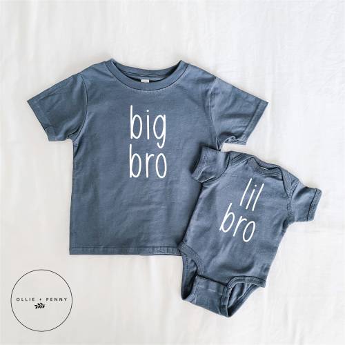 Big Bro Shirt , Lil Bro Bodysuit , big brother, big brother reveal, big brother announcement, baby announcement, Ollie and Penny