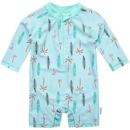 Gerber Baby-Boys Toddler Long Sleeve One Piece Sun Protection Rashguard Swimsuit